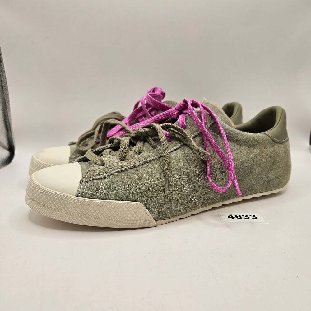 CONVERSE WOMEN'S 11 CHUCK TAYLOR LO OX SUEDE LT FIELD SURPLUS GREEN LACE 19132C